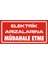 i Elektrik Arızalarında Müdahele Etme 2.6 mm PVC Uyarı Levhası 17 x 35 cm 1