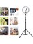 10" Halka LED Tripod 200 cm Video Selfie Stüdyo Makyaj Işığı Selfi Işığı 1