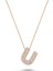 Harfli Kolyeler Rose Gümüş Taşlı - Ü Harfi - Standart - ADA001-1735 1