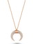 Taşlı Hilal Kolye - Rose - Standart - ADA0028-1697 1