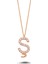 Harfli Gümüş Kolye Taşlı Roze - I Harfi - Standart - ALV007-2151 1