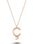 Harfli Gümüş Kolye Rose - Z Harfi - Standart - ALV006-2065 1