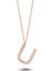 Harfli Gümüş Kolye Taşlı Roze - I Harfi - Standart - ALV007-2151 1