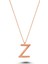 Harfli Gümüş Kolye Rose - Z Harfi - Standart - ALV006-2065 1