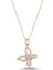 Swarovski Parlak Taşlı Kelebek Kolye - Rose - Standart - YNC13421-1-777 1
