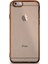 Apple iPhone 6 Kılıf Renkli Şeffaf Exclusive Silikon Kapak Gold 1