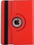 Apple iPad 6 Air 2 Kılıf Dönebilen Standlı Kapaklı Kılıf + Cam Ekran Koruyucu Kırmızı 1