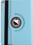 Apple iPad Mini 4 Kılıf Dönebilen Standlı Kapaklı Kılıf + Cam Ekran Koruyucu Mavi 1
