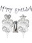 1 Yaş Gümüş Happy Bırthday balon Seti 1