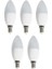 5 'li Cata CT-4083 Mum Ledli Buji LED Ampul-Ince E14 Duy-Avize Ampülü-Gün Işığı 3200K 1