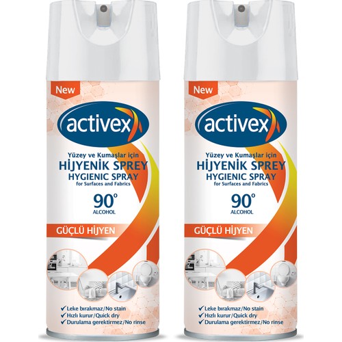 Activex Hijyenik Kumaş ve Yüzey Spreyi 400ML x 2 Adet Activex Hijyenik Kumaş ve Yüzey Spreyi 400ML x 2 Adet