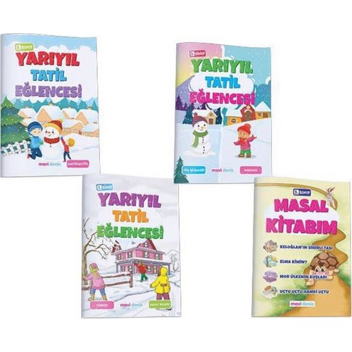 Mavi Deniz Yayinlari 3 Sinif Yariyil Tatil Eglencesi Kitabi