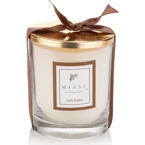Missi Altın Metal Kapaklı Dark Amber Kokulu Bardak Mum Missi Altın Metal Kapaklı Dark Amber Kokulu Bardak Mum