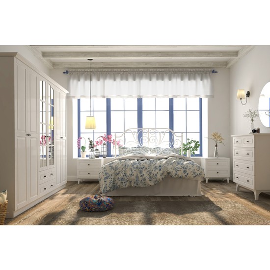 Rabi Mobilya Beyza Country 6 Kapak 2 Çekmeceli Gardırop Fiyatı