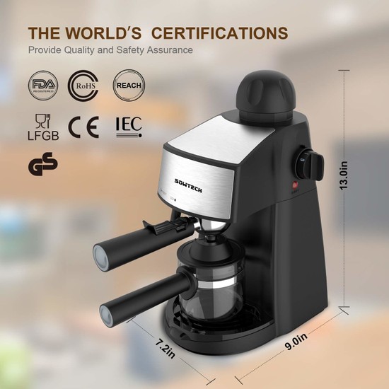 Sowtech 3.5 Bar 4 Cup Süt Köpürtücülü Espresso & Cappuccino Fiyatı