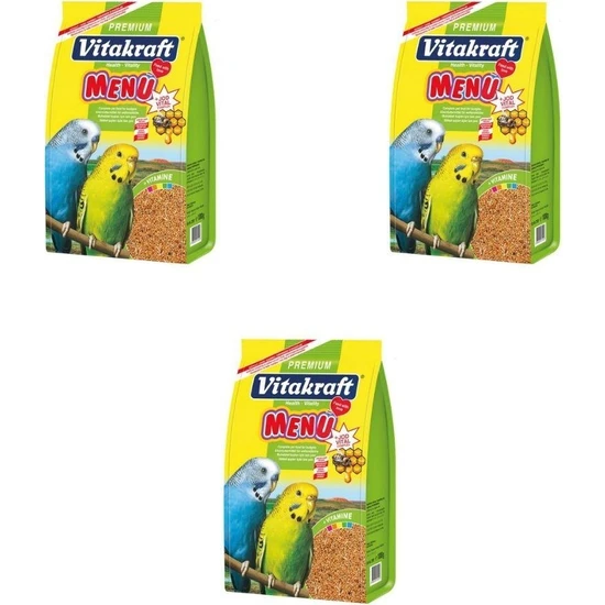 Vitakraft Vital Menu Muhabbet Kuşu Yemi 1000 gr 3 Adet