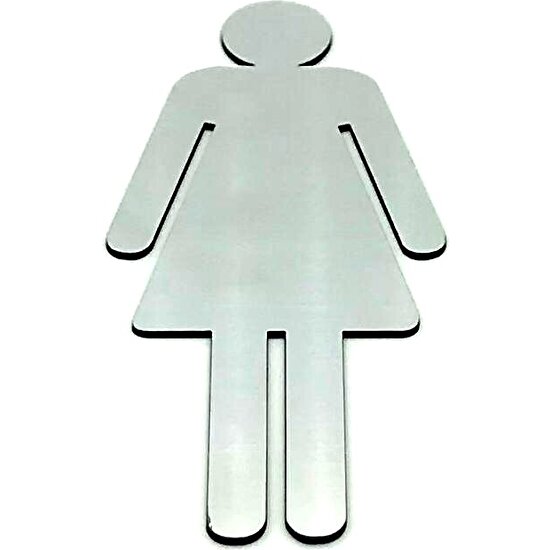 Se-Dizayn Wc Tuvalet Tabelası Bayan, Kapı Yönlendirme Levhası 10 cm x 12 cm