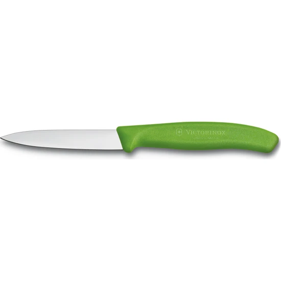 Victorinox 8Cm Soyma Bıçağı (Düz Ağızlı) - Yeşil