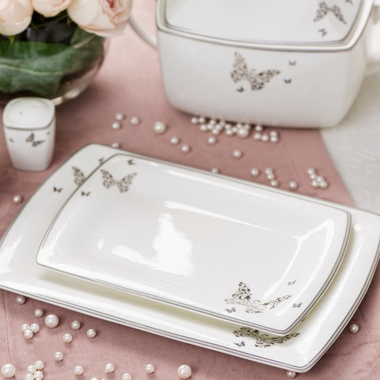 Karaca Fine Pearl Mariposa 86 Parça 12 Kişilik Yemek Takımı Fiyatı