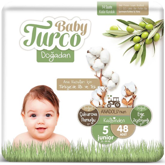 Baby Turco Doğadan 5 Numara Junıor 12-25 kg 48'li