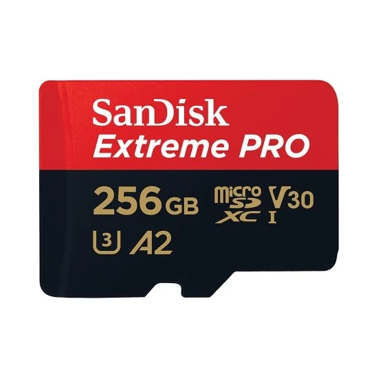 SanDisk Extreme Pro 256GB Micro SDXC UHS-I U3 A2 V30 Hafıza Kartı SDSQXCZ-256G-GN6MA