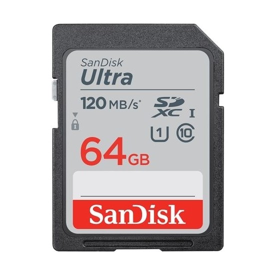 SanDisk Ultra 64GB 120MB/s SDXC Hafıza Kartı (SDSDUN4-064G-GN6IN)