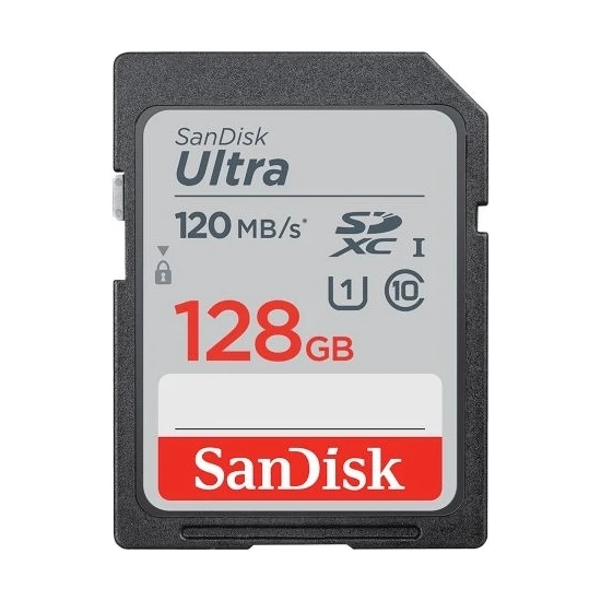 SanDisk Ultra 128GB 120MB/s SDXC Hafıza Kartı (SDSDUN4-128G-GN6IN)