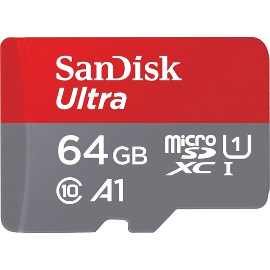 SanDisk Ultra® 64GB 120MB/s microSDHC A1 Class 10 UHS-I Hafıza Kartı (SDSQUA4-064G-GN6MN)