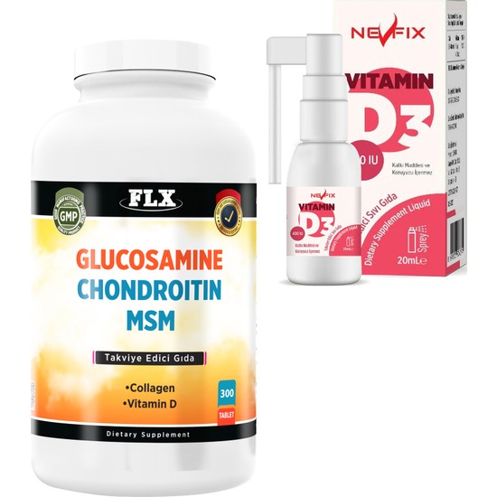 Nevfix Glucosamine Chondroitin Msm 300 Tablet & Vitamin D3 Fiyatı