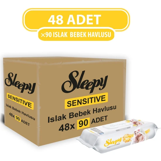 Sleepy Sensitive Islak Havlu 48X90