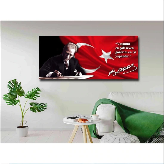Evdetablo Atatürk Makam Panosu Tablo Kanvas Tablo Duvar Tablosu