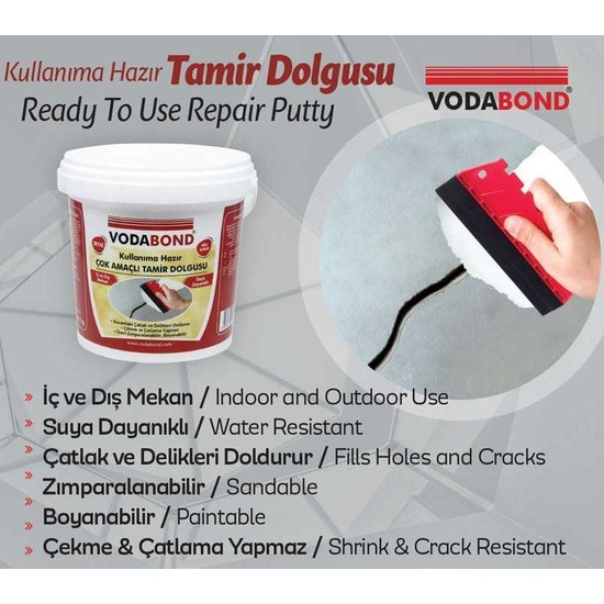 Vodabond Kullanıma Hazır Çok Amaçlı Duvar Çatlak Tamir Fiyatı Vodabond Kullanıma Hazır Çok Amaçlı Duvar Çatlak Tamir Fiyatı