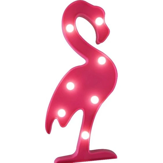 PZ Flamingo Dekoratif Pilli LED Işıklı Masa Gece Lambası