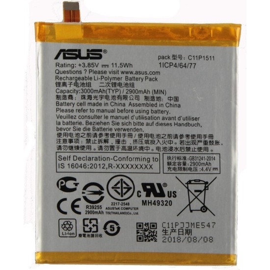 Kvy Asus Zenfone 3 (ZE552KL) C11P1511 Batarya Pil 3000 mAh