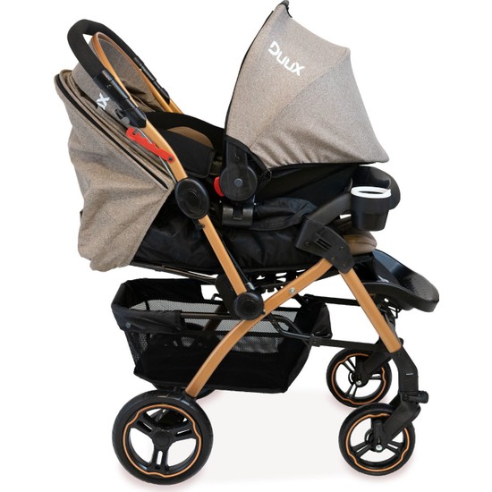 Duux Vigor Çift Yönlü Travel Sistem Bebek Arabası Gold