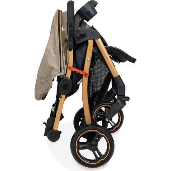 Duux Vigor Çift Yönlü Travel Sistem Bebek Arabası Gold