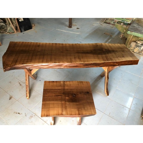 Bintaş Mobilya Ceviz Ağacı Tek Parça Kütük Ofis Masası Fiyatı