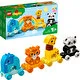 LEGO® DUPLO® İlk Hayvan Trenim 10955 - Küçük Çocuk için Fil, Kaplan, Zürafa, Panda İçeren Eğitici & Öğretici Oyuncak Yapım Seti (15 Parça)