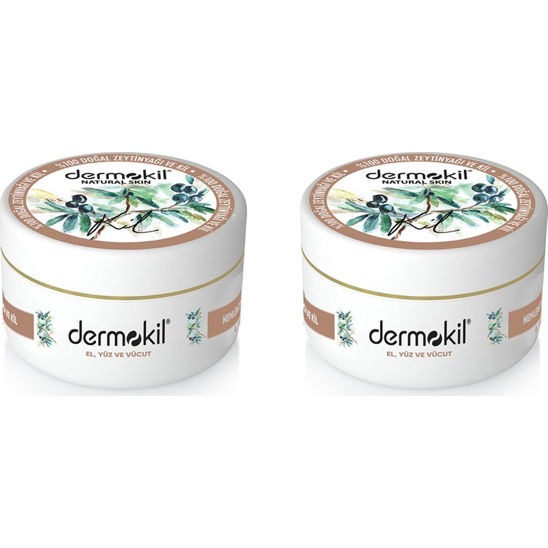 Dermokil Doğal Zeytinyağlı El Yüz ve Vücut Bakım Kremi 300 ml x 2 Adet