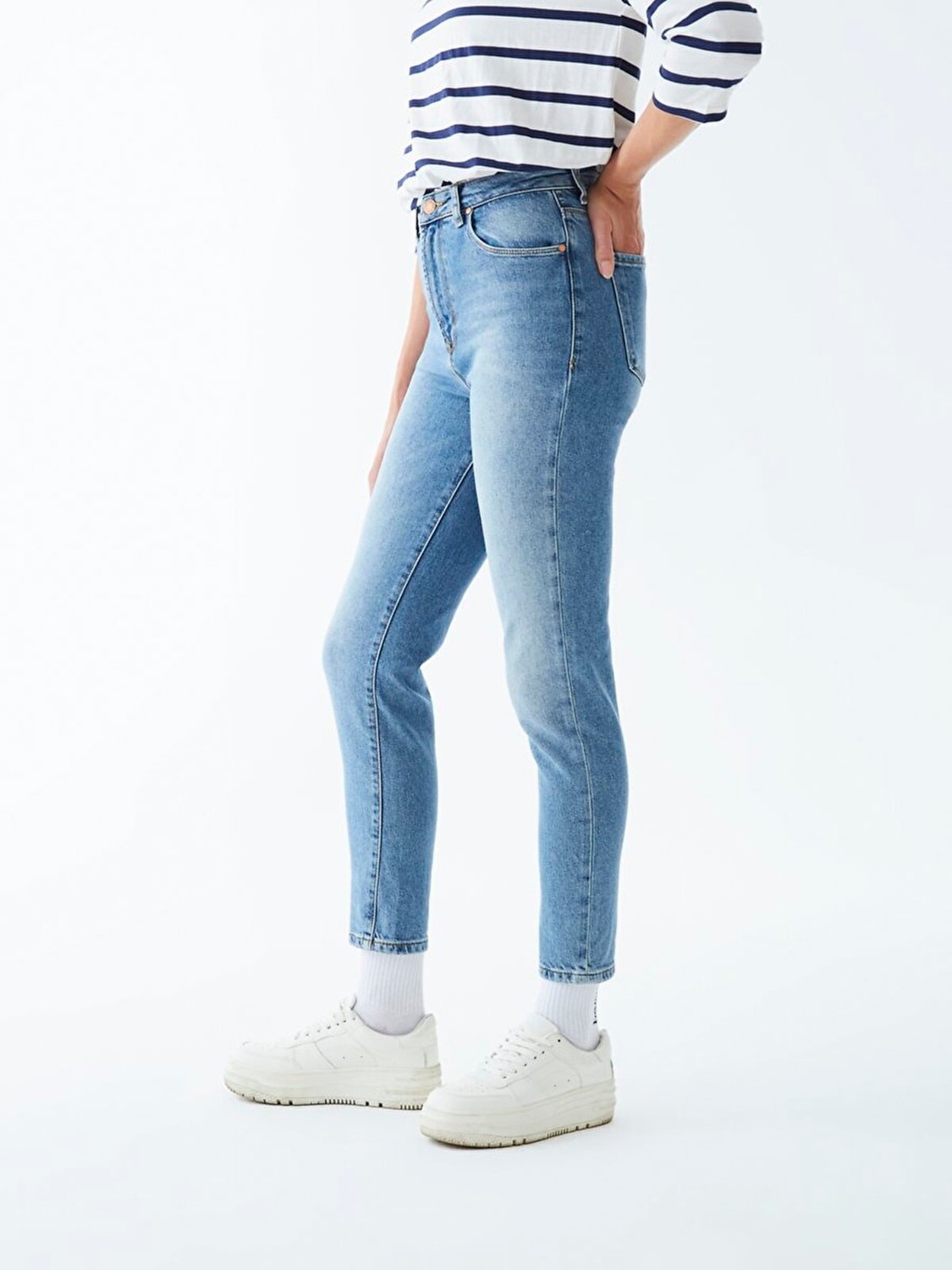 LTB Kadın Dores Slım Mom Jean Pantolon görsel 4