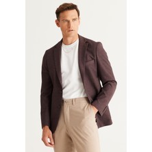 Altınyıldız Classics Slim Fit Dar Kesim Mono Yaka Desenli Ceket