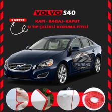 Fruens Volvo S40 Oto Araç Kapı Koruma Fitili 5metre Parlak Kırmızı Renk