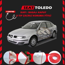 Fruens Seat Toledo Oto Araç Kapı Koruma Fitili 5metre Parlak Kırmızı Renk