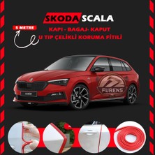 Fruens Skoda Scala Oto Araç Kapı Koruma Fitili 5metre Parlak Kırmızı Renk
