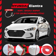 Fruens Hyundai Elantra Oto Araç Kapı Koruma Fitili 5metre Parlak Kırmızı Renk