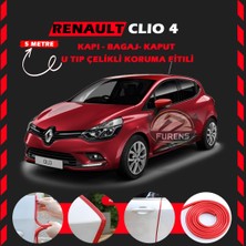 Fruens Renault Clio 4 Oto Araç Kapı Koruma Fitili 5metre Parlak Kırmızı Renk
