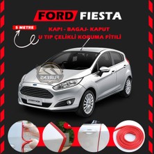 Fruens Ford Fiesta Oto Araç Kapı Koruma Fitili 5metre Parlak Kırmızı Renk