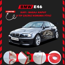 Fruens Bmw E46 Oto Araç Kapı Koruma Fitili 5metre Parlak Kırmızı Renk