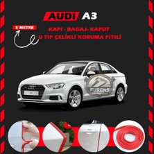 Fruens Audi A3 Oto Araç Kapı Koruma Fitili 5metre Parlak Kırmızı Renk
