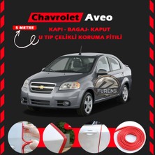 Fruens Chevrolet Aveo Oto Araç Kapı Koruma Fitili 5metre Parlak Kırmızı Renk